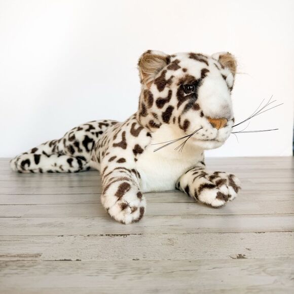 Vintage Plush Snow Leopard Geoffrey 1988 Korea 28” Stuffed Animal Big Toys R Us - Picture 4 of 16